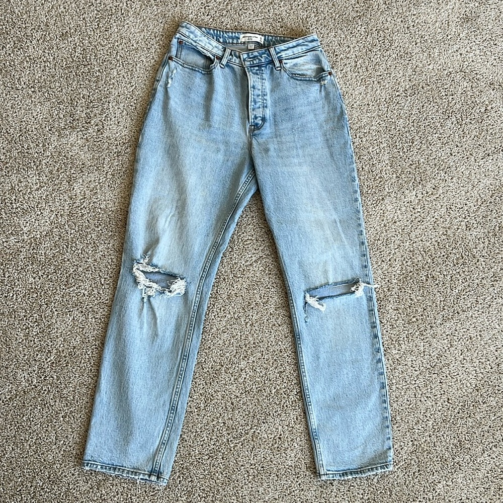 Abercrombie High Rise Curve Love Dad Jean